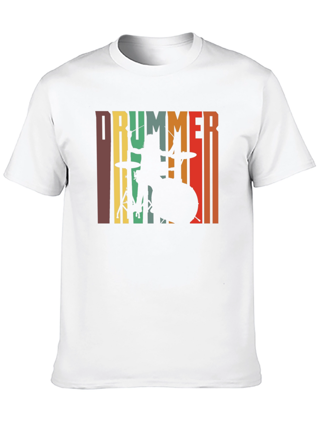 Retro Drummer Graphic Tee - Music Lover T-Shirt