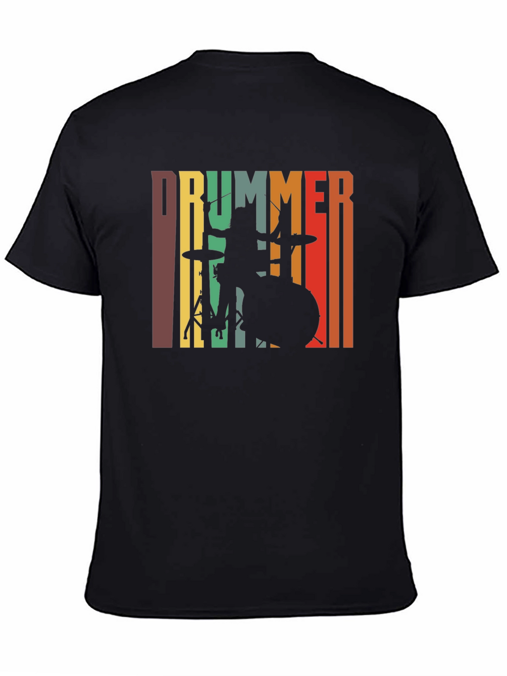Retro Drummer Graphic Tee - Music Lover T-Shirt