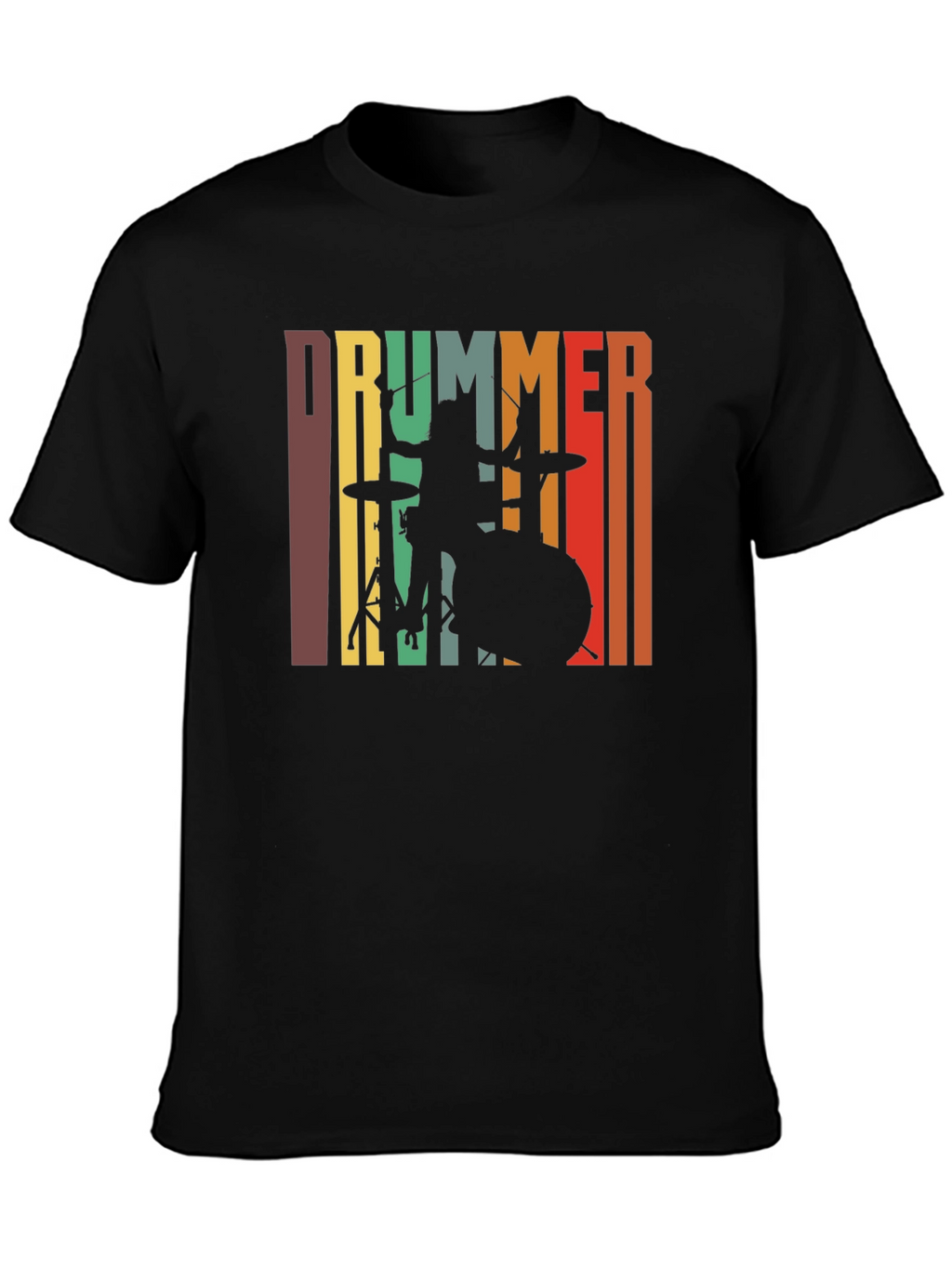 Retro Drummer Graphic Tee - Music Lover T-Shirt