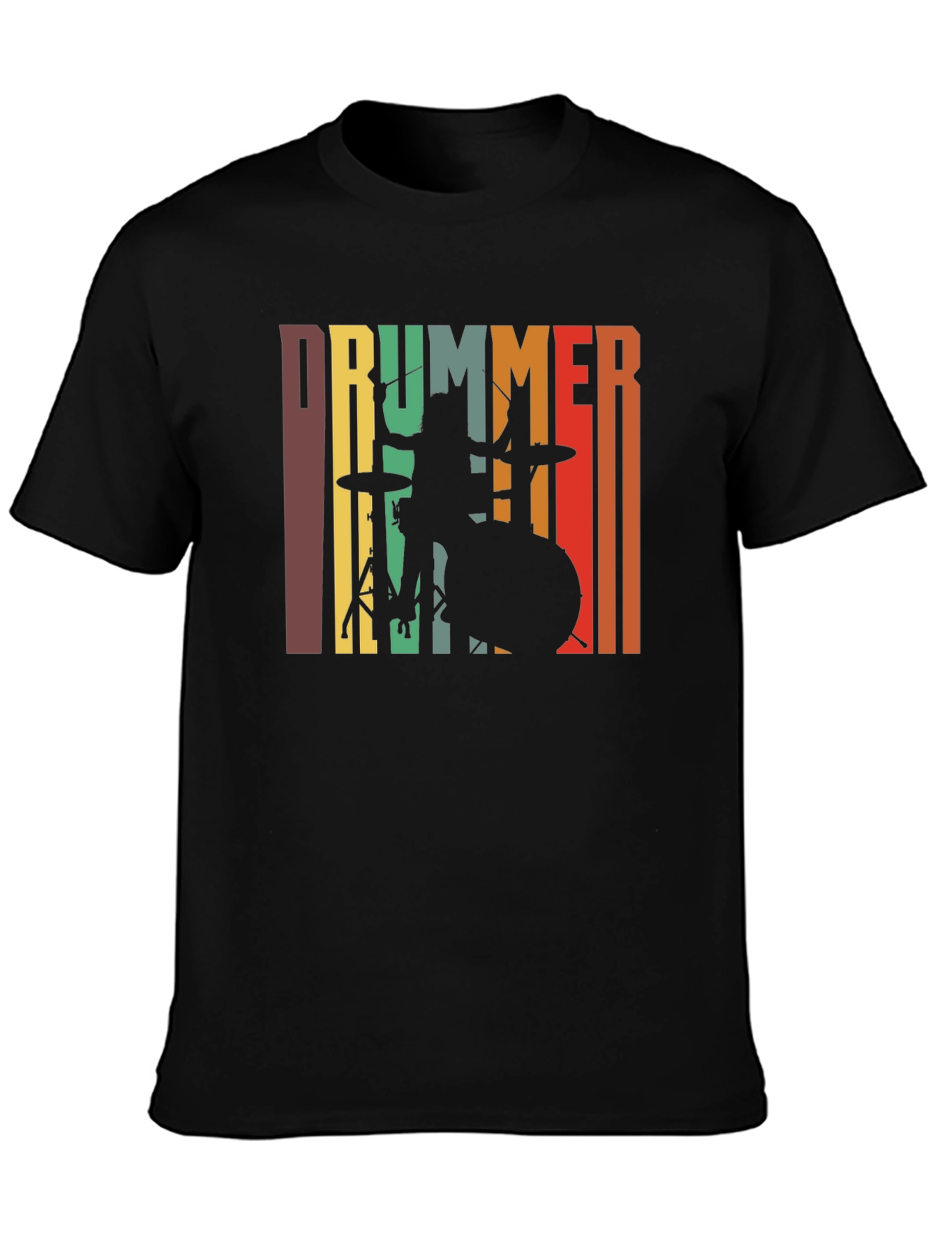 Retro Drummer Graphic Tee - Music Lover T-Shirt