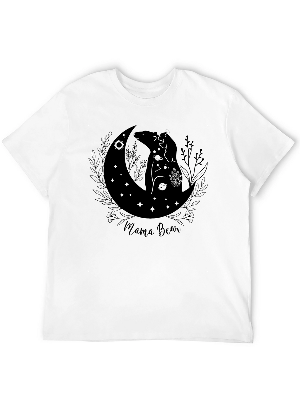 Mama Bear Graphic Tee - Black Cotton Comfort