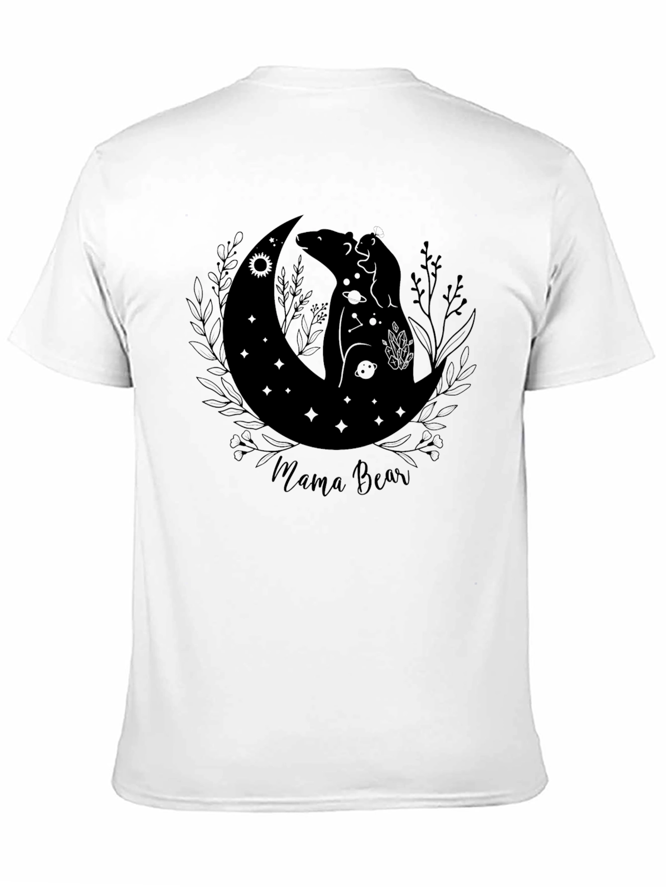 Mama Bear Graphic Tee - Black Cotton Comfort