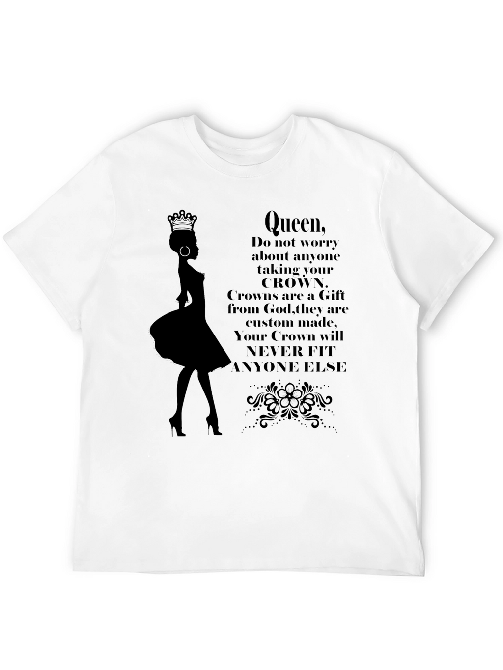 Queen Crown T-Shirt - Black Graphic Tee