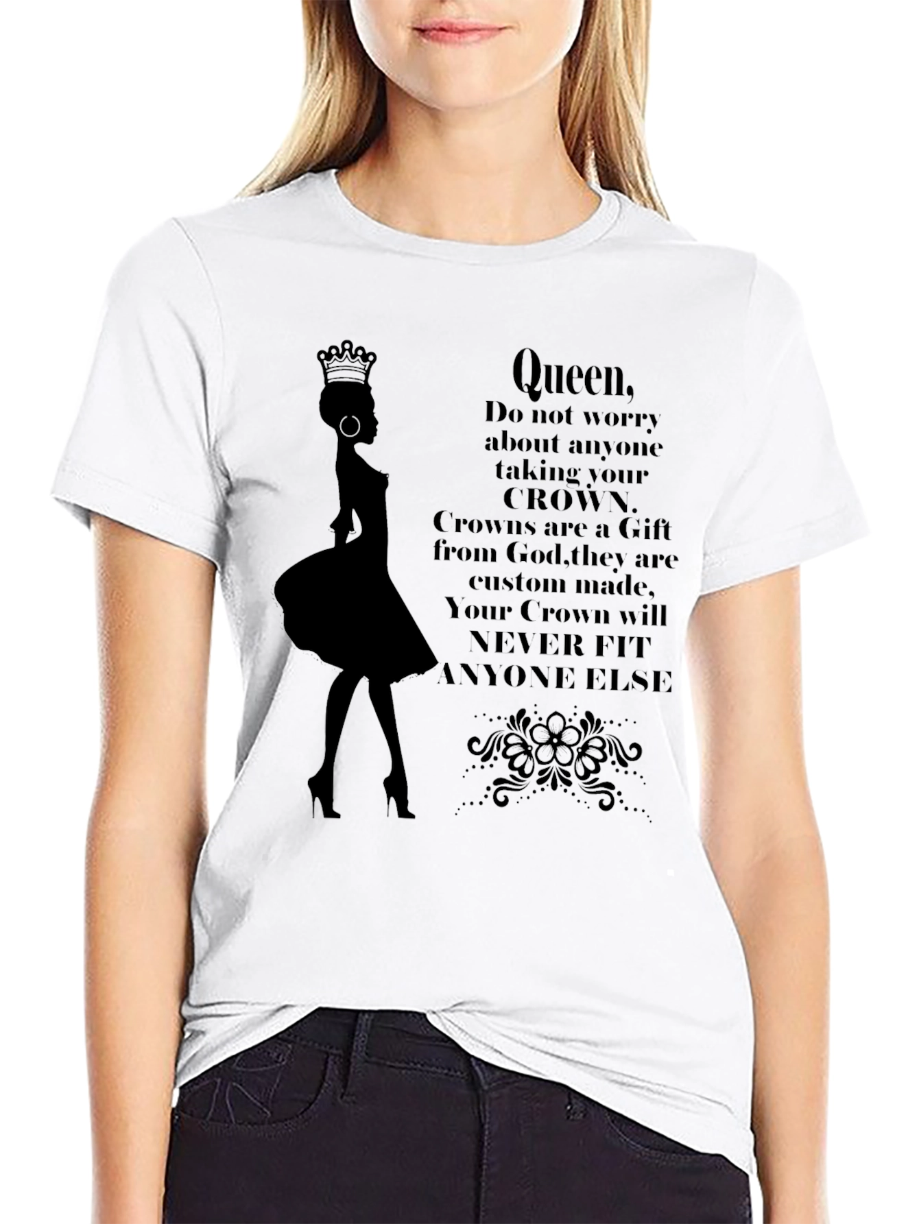 Queen Crown T-Shirt - Black Graphic Tee