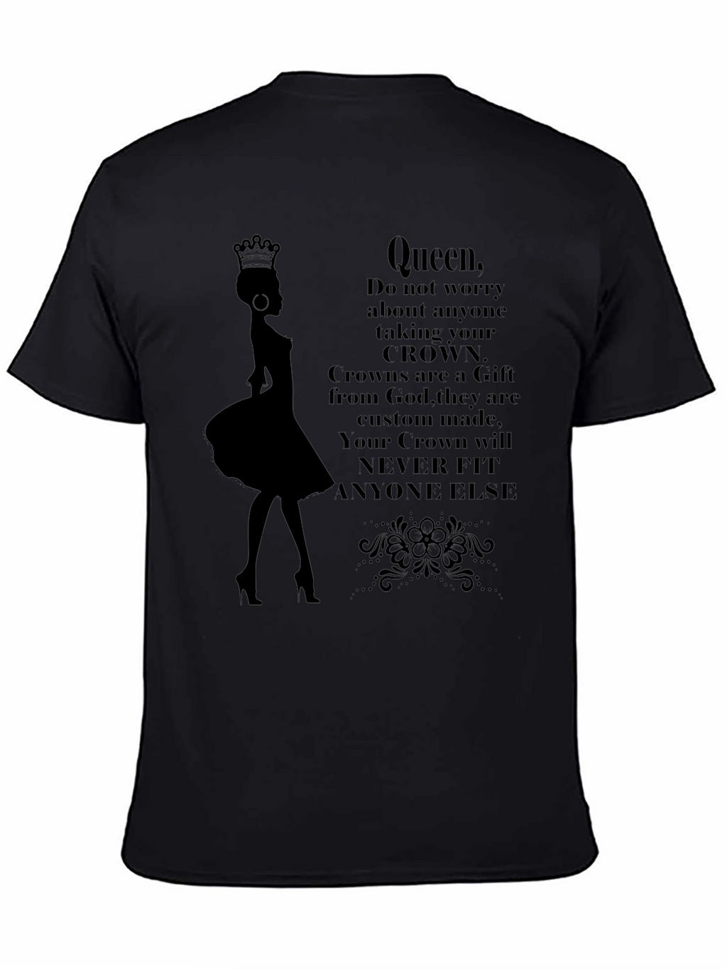 Queen Crown T-Shirt - Black Graphic Tee