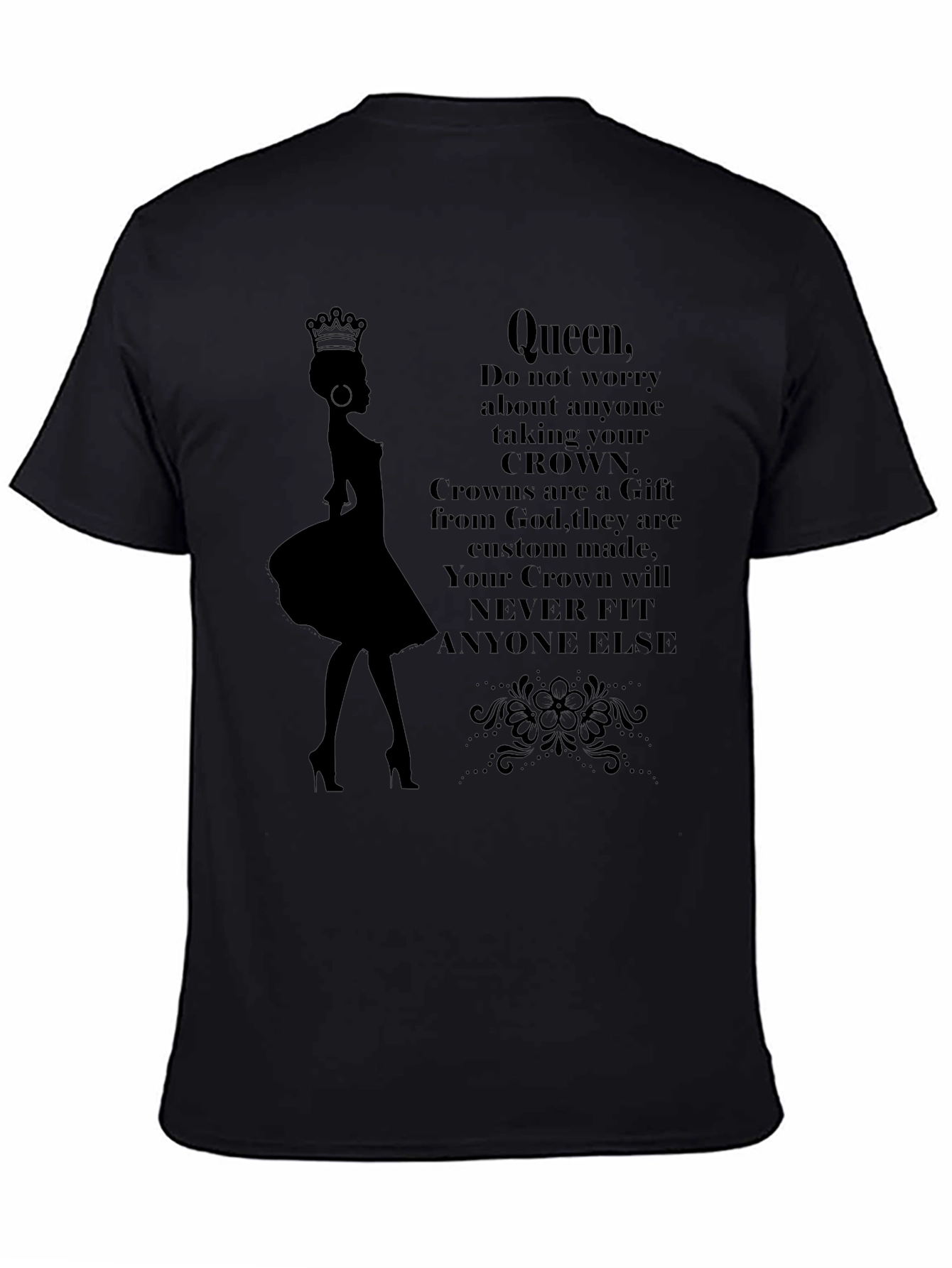 Queen Crown T-Shirt - Black Graphic Tee
