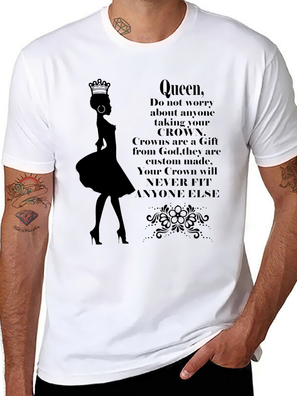 Queen Crown T-Shirt - Black Graphic Tee