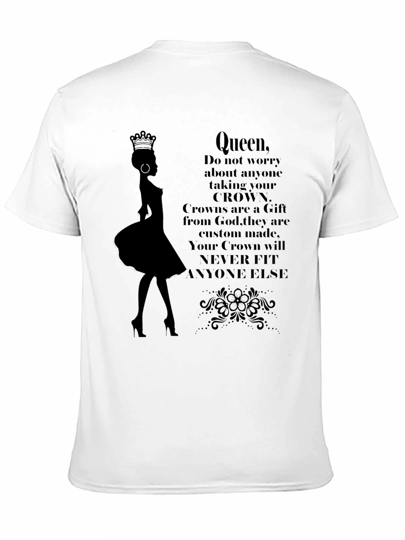 Queen Crown T-Shirt - Black Graphic Tee