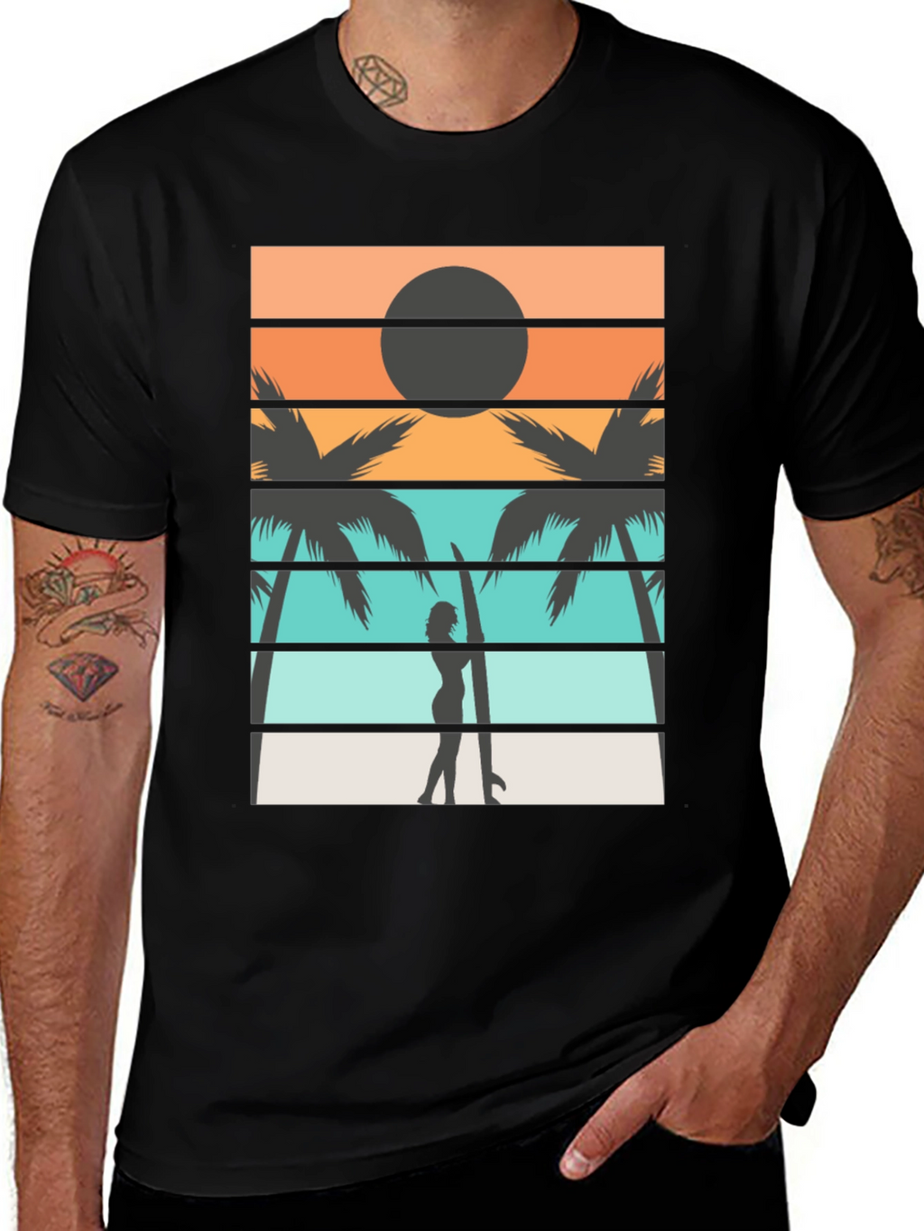 Retro Surfer T-Shirt: Beach Vibes