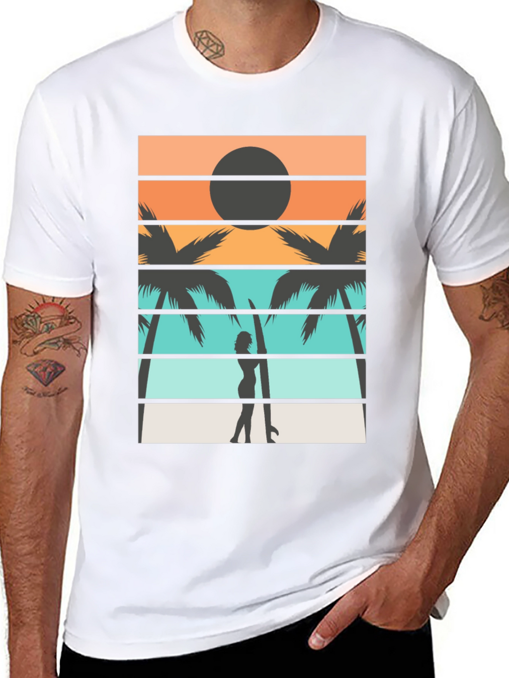 Retro Surfer T-Shirt: Beach Vibes