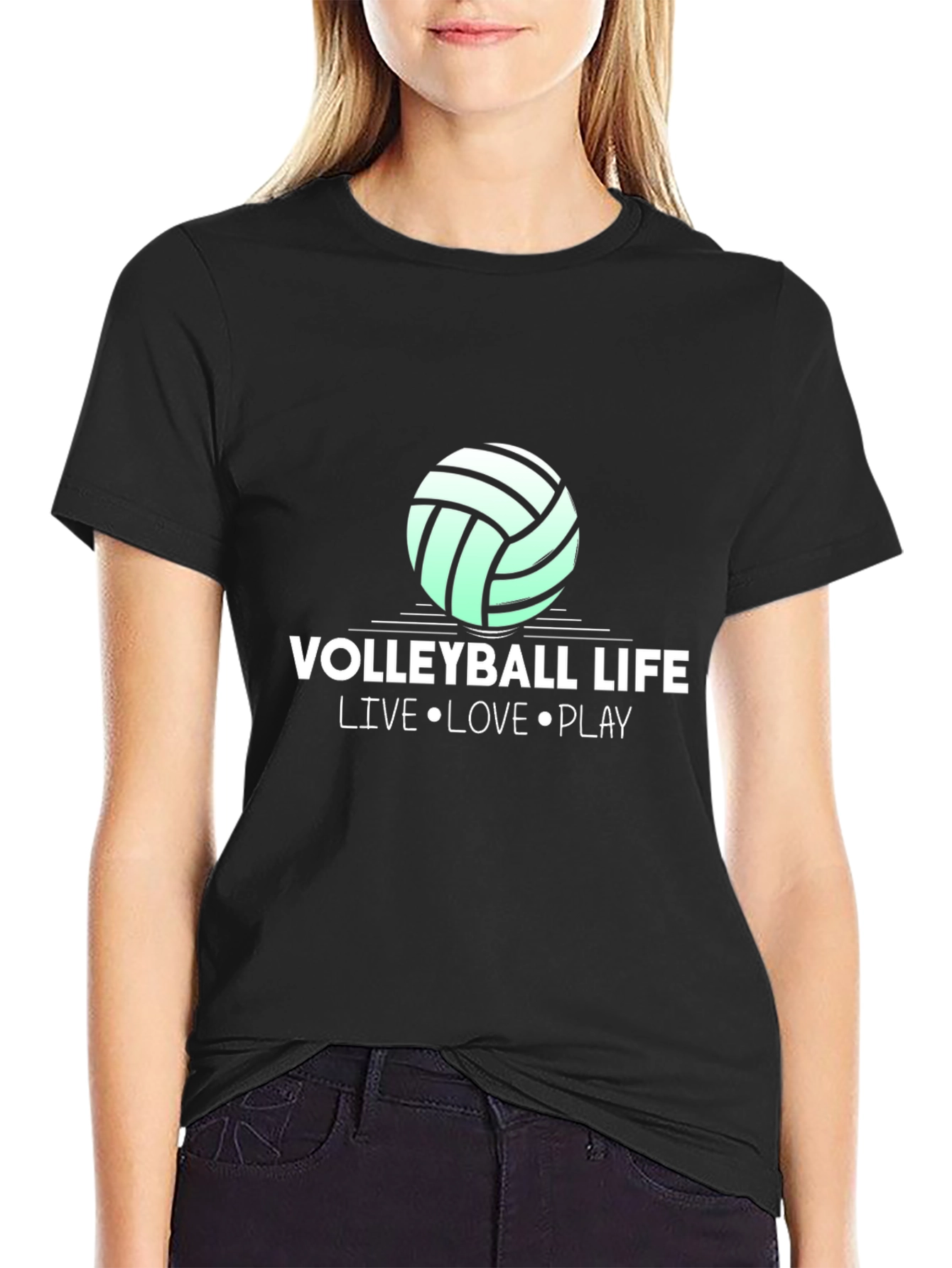 Volleyball Life Graphic Tee - Live Love Play Shirt