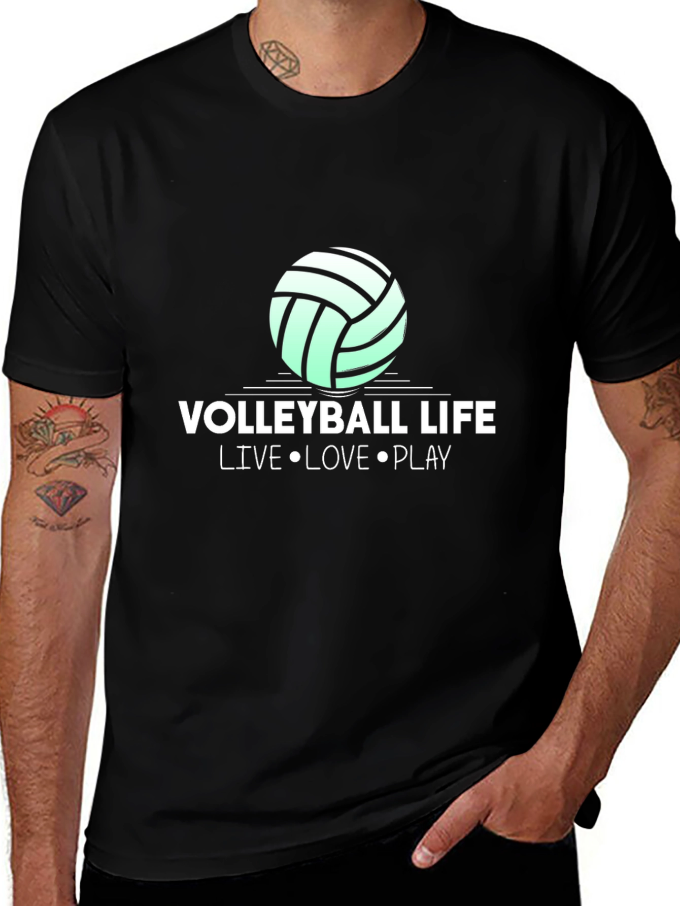 Volleyball Life Graphic Tee - Live Love Play Shirt