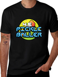 Pickleballer Graphic Tee - Black T-Shirt