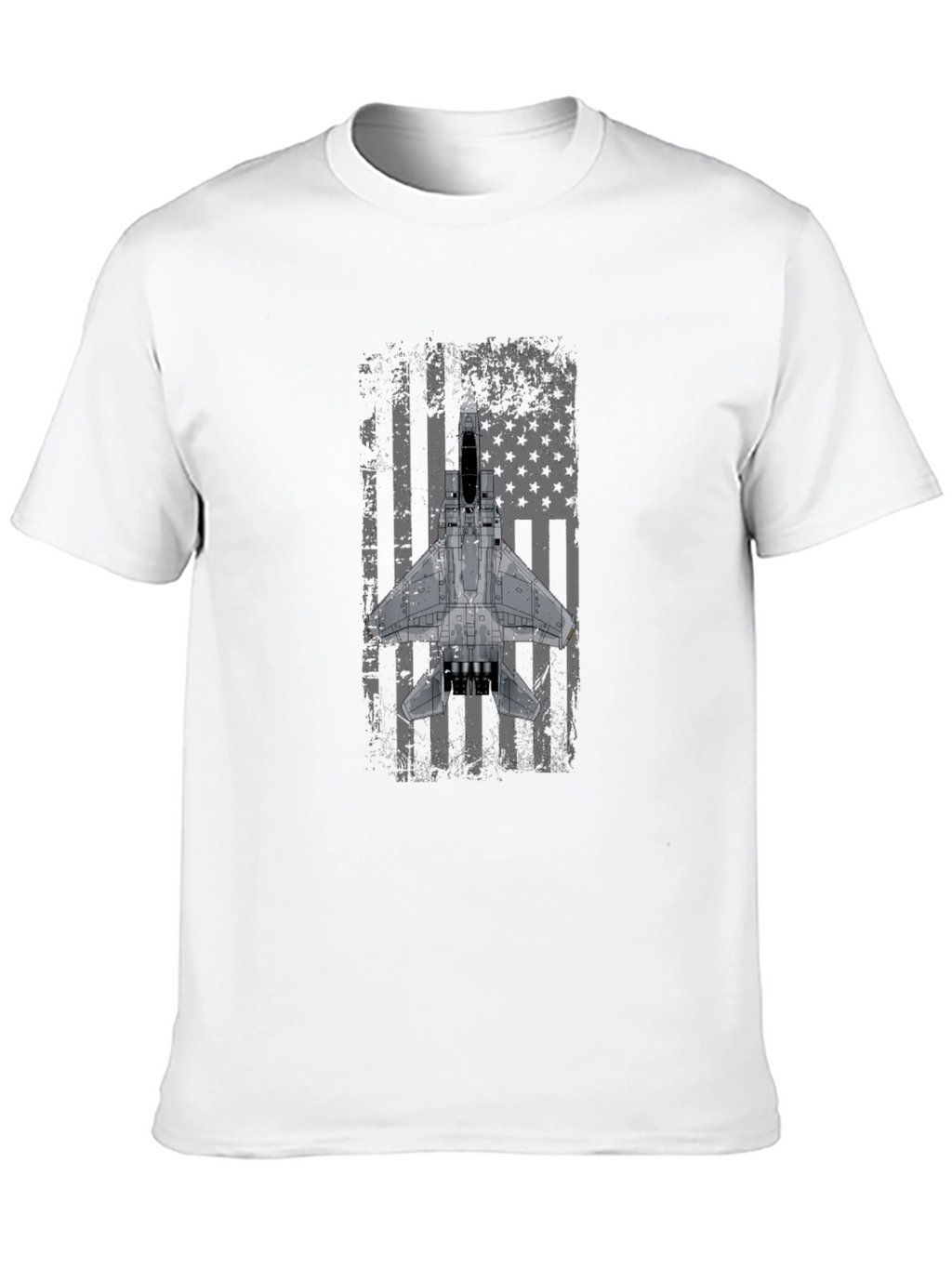 F-15 Eagle Distressed American Flag T-Shirt