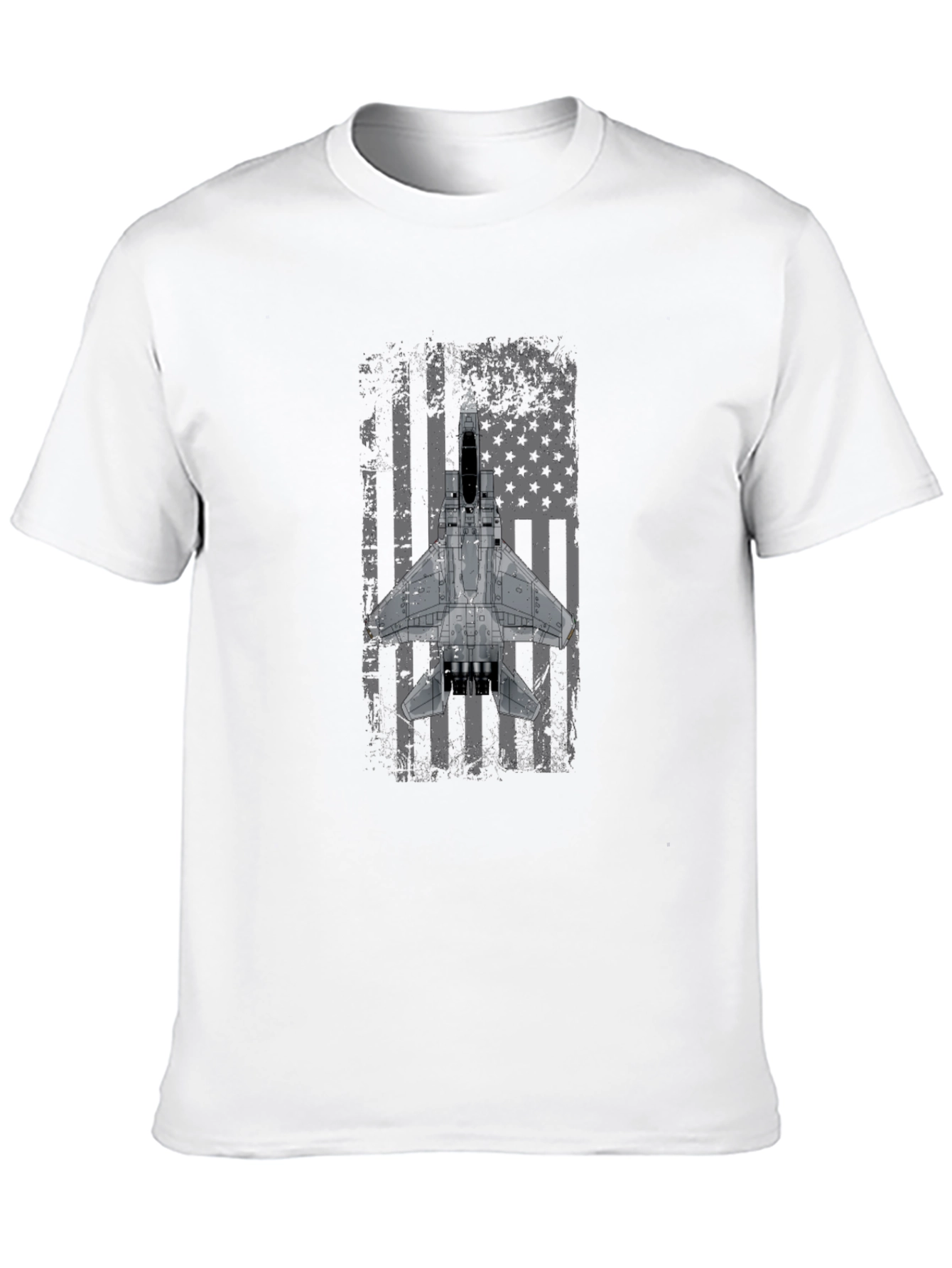 F-15 Eagle Distressed American Flag T-Shirt