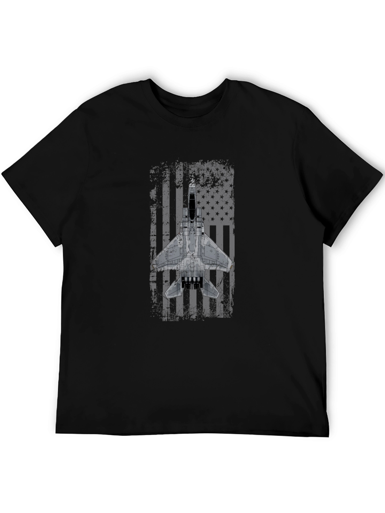 F-15 Eagle Distressed American Flag T-Shirt