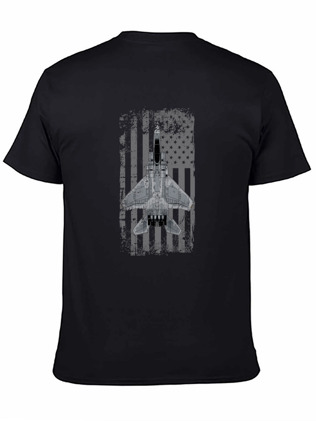 F-15 Eagle Distressed American Flag T-Shirt