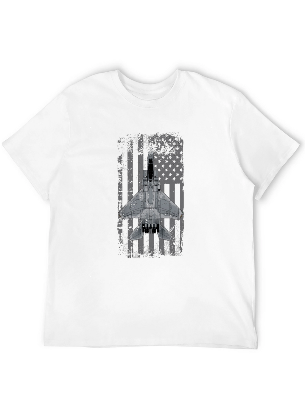 F-15 Eagle Distressed American Flag T-Shirt