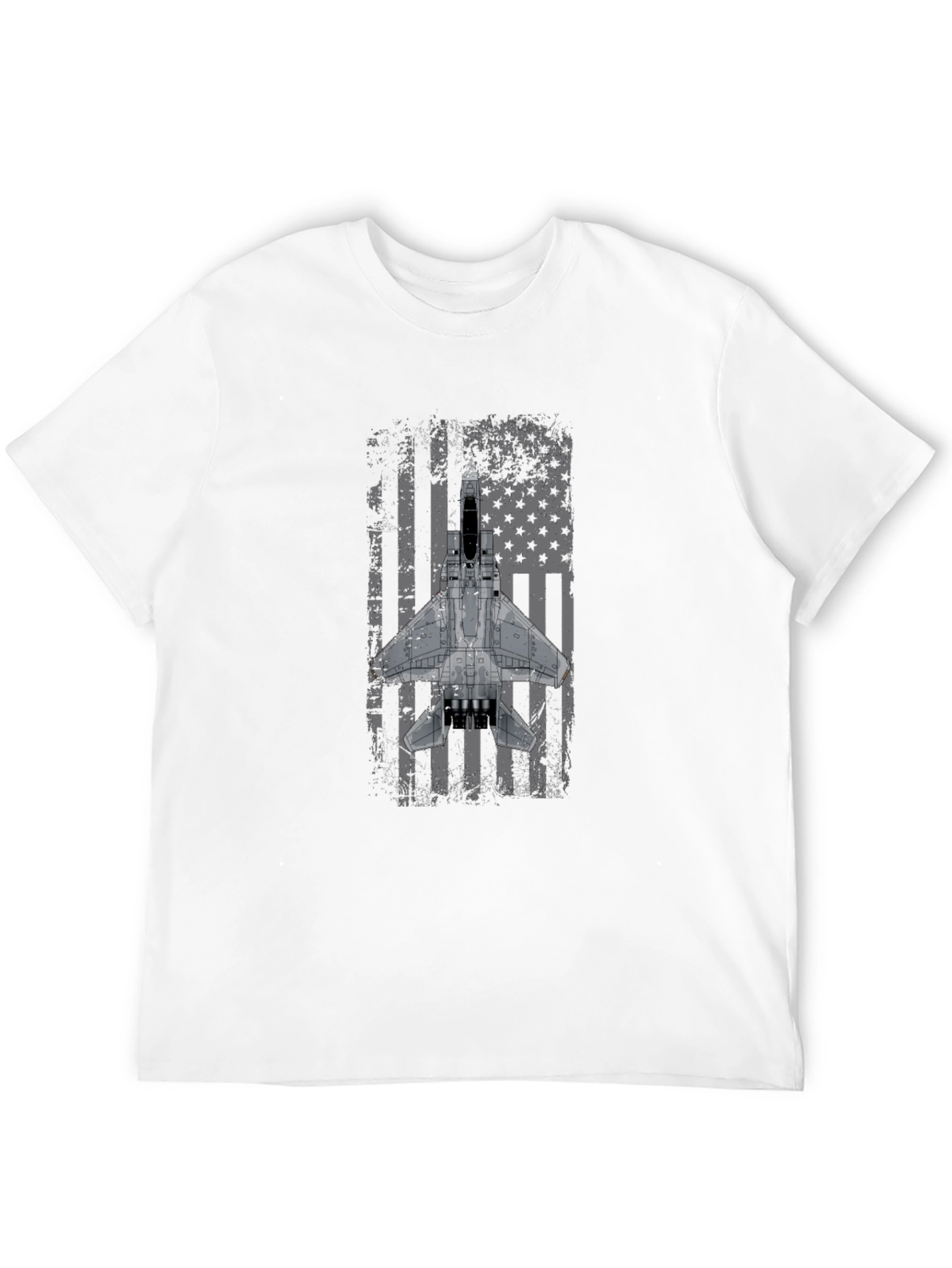 F-15 Eagle Distressed American Flag T-Shirt
