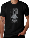 F-15 Eagle Distressed American Flag T-Shirt