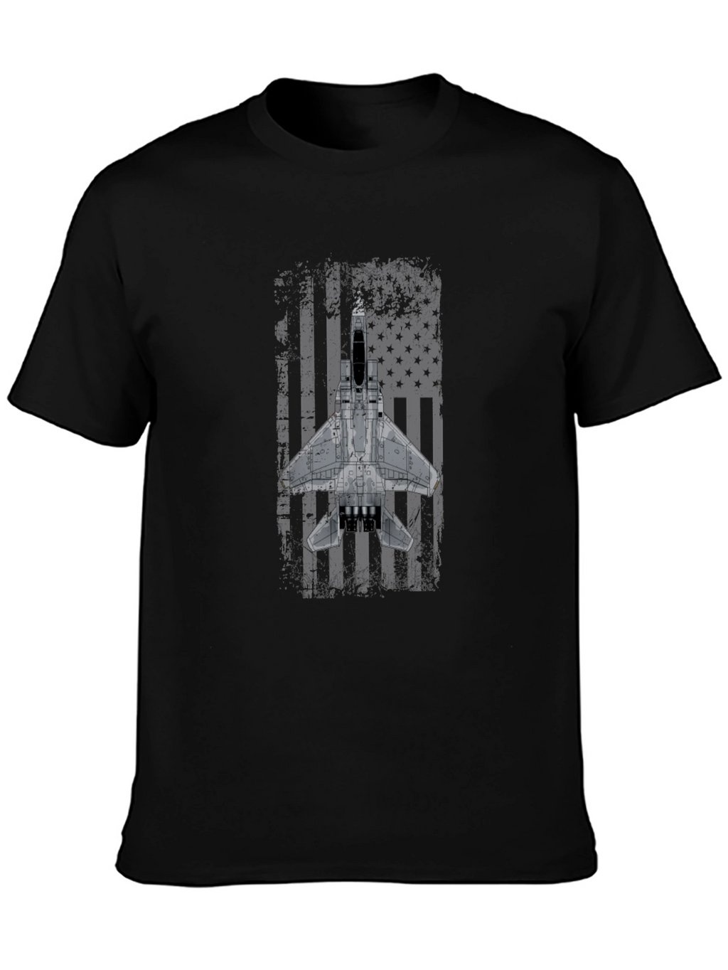 F-15 Eagle Distressed American Flag T-Shirt