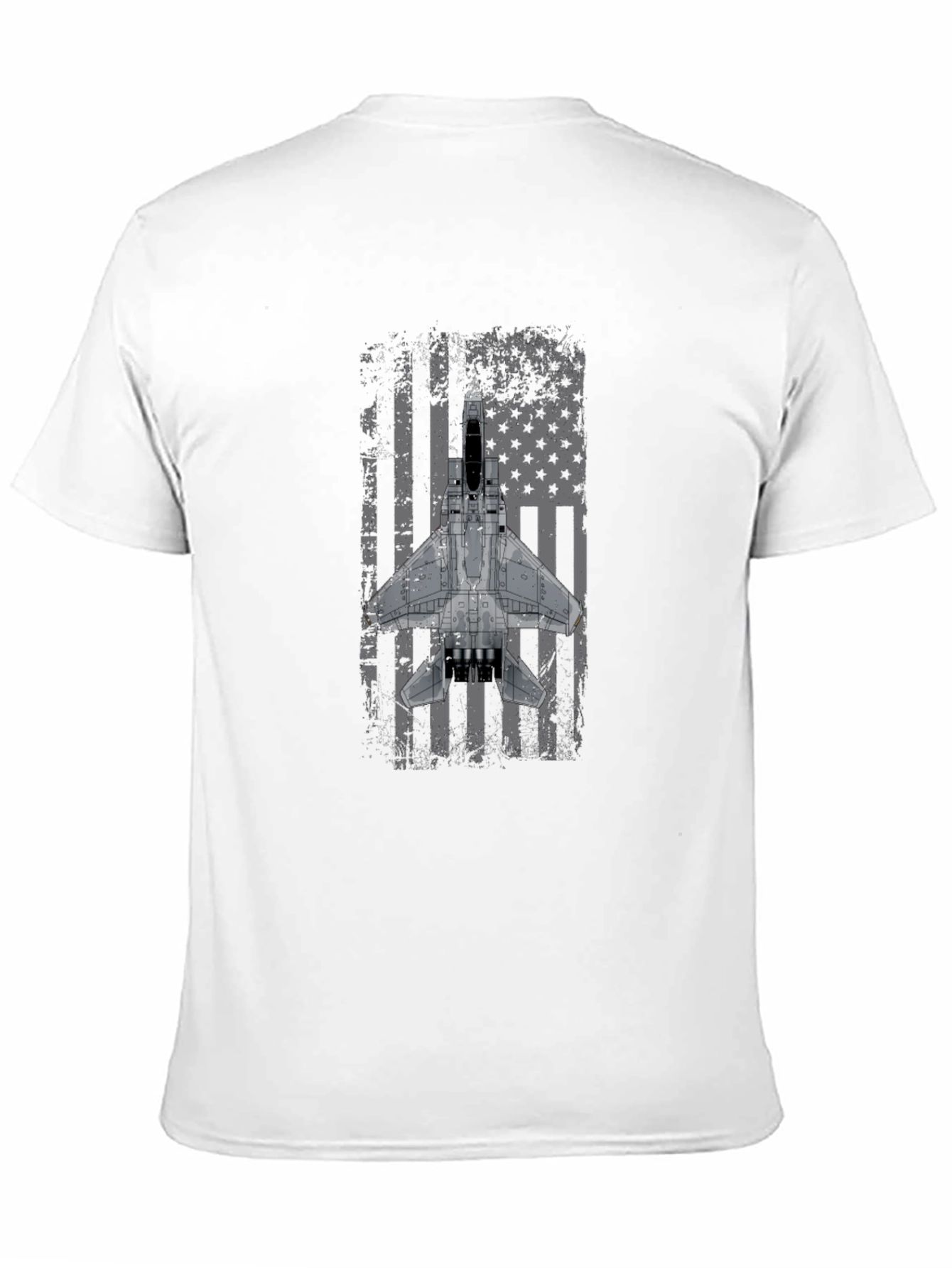 F-15 Eagle Distressed American Flag T-Shirt