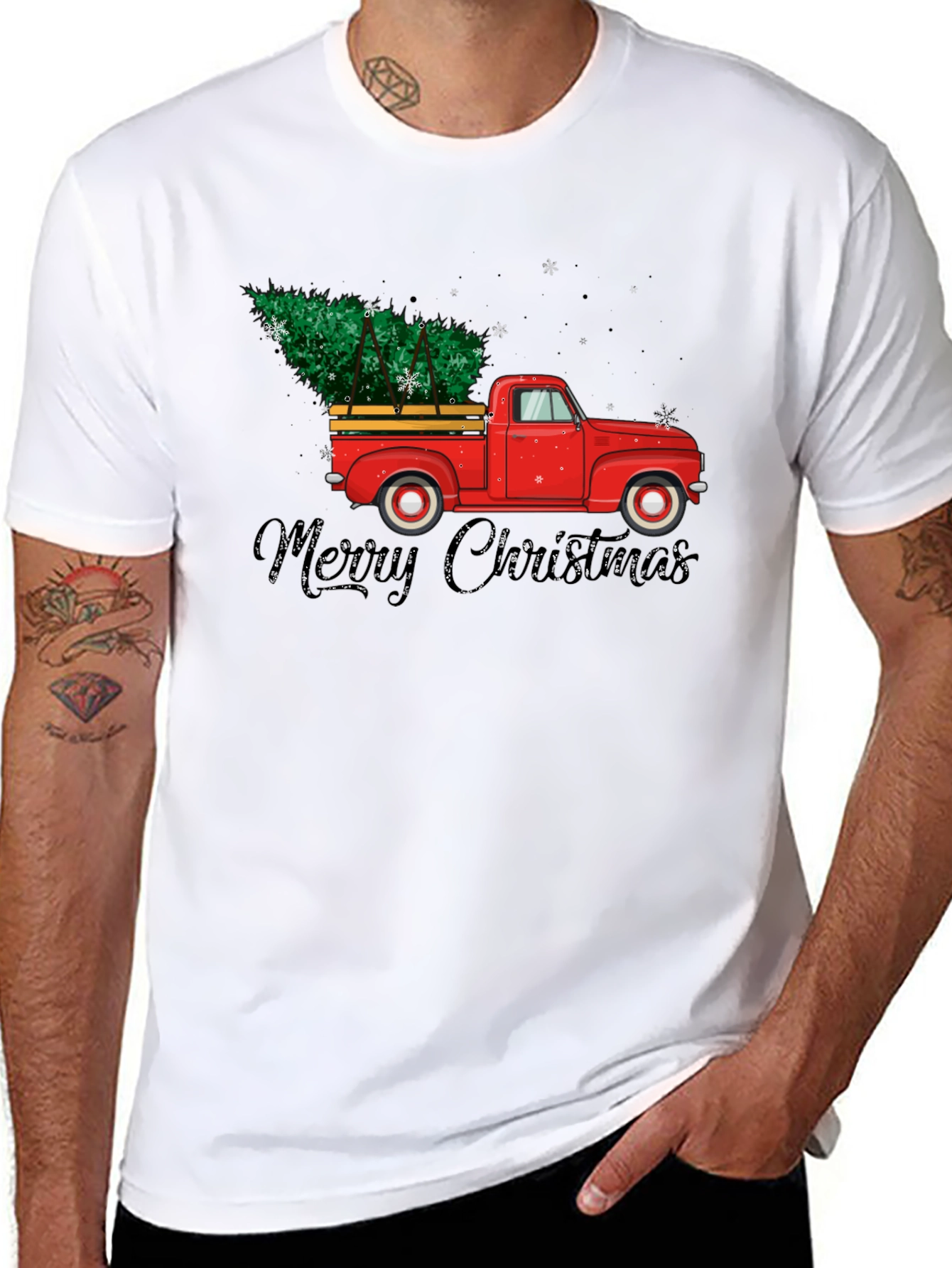 Merry Christmas Red Truck T-Shirt