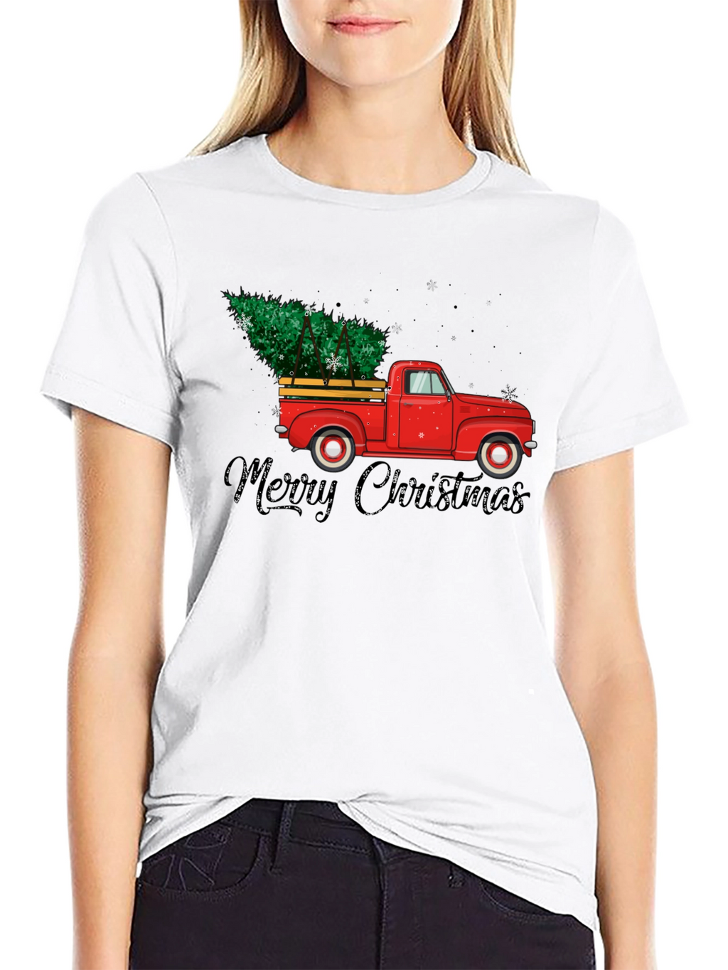 Merry Christmas Red Truck T-Shirt