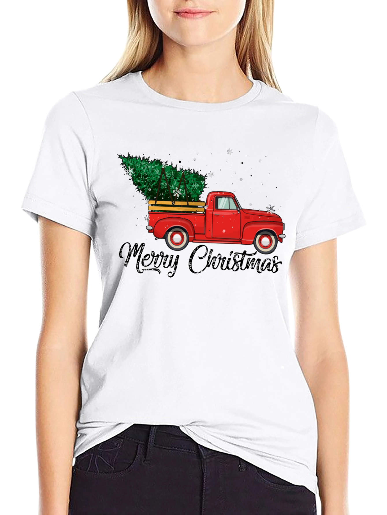 Merry Christmas Red Truck T-Shirt
