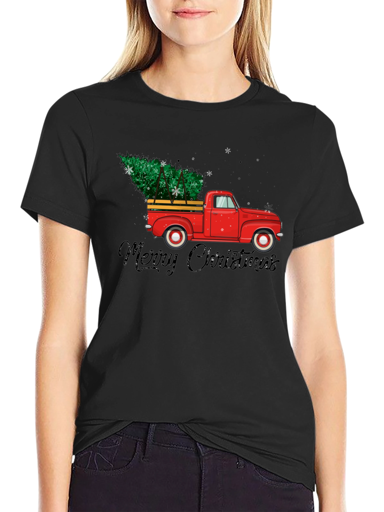 Merry Christmas Red Truck T-Shirt