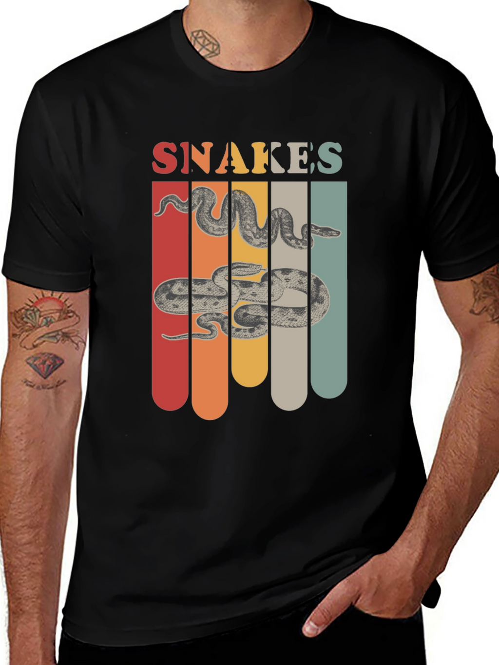 Retro Snakes Graphic T-Shirt