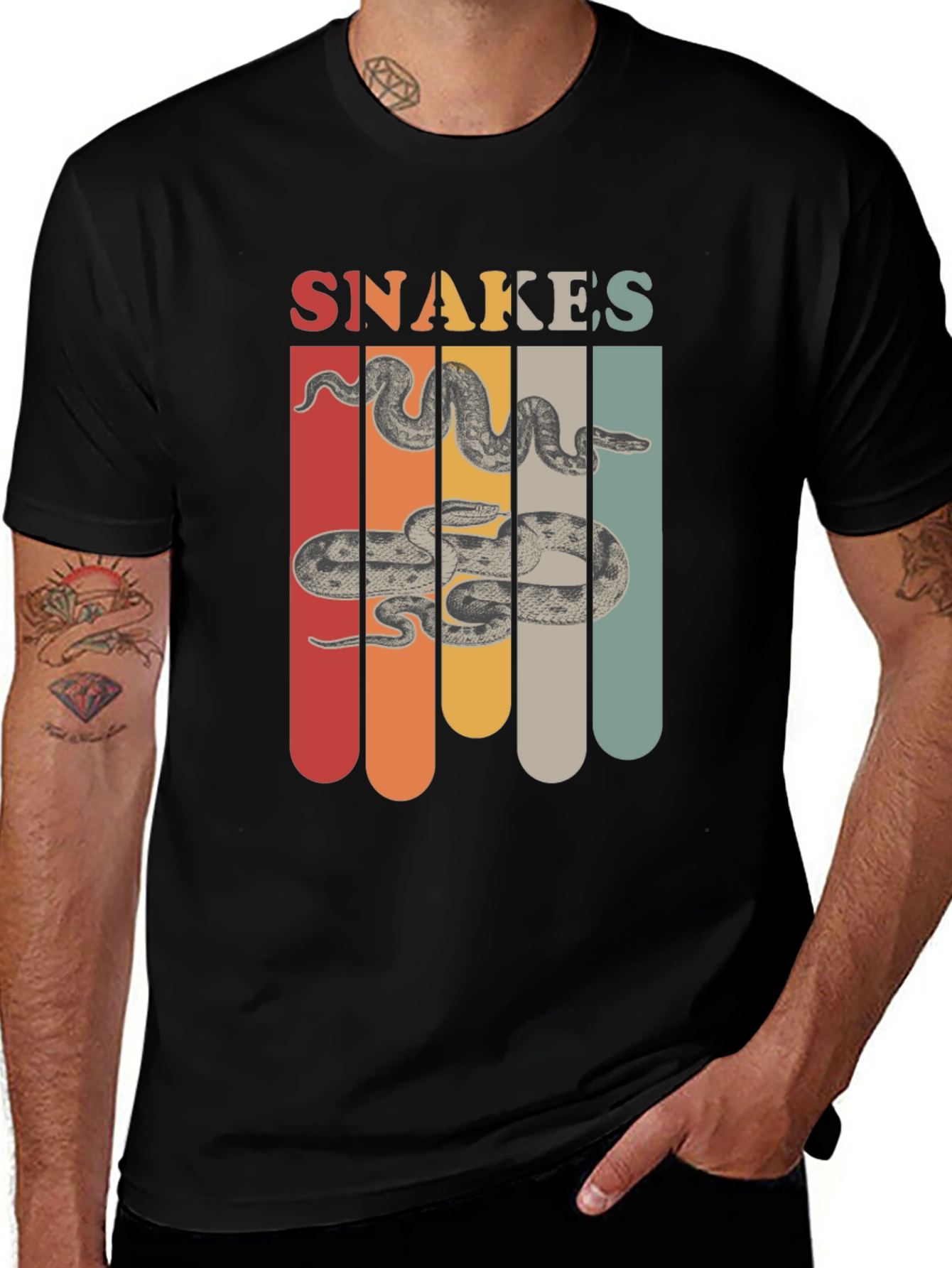 Retro Snakes Graphic T-Shirt