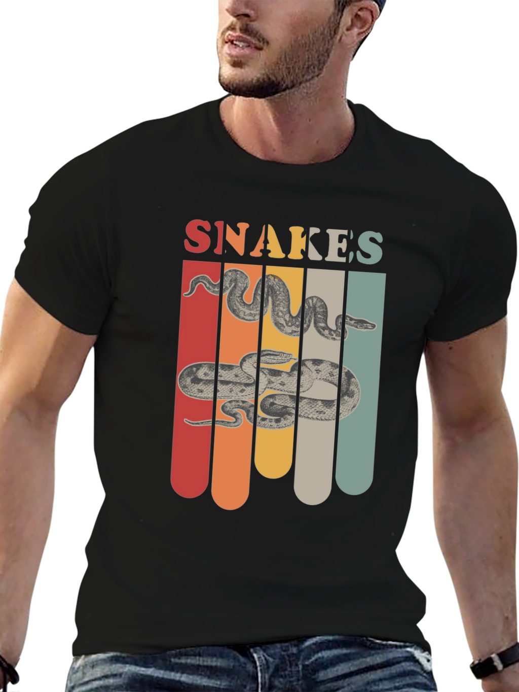 Retro Snakes Graphic T-Shirt