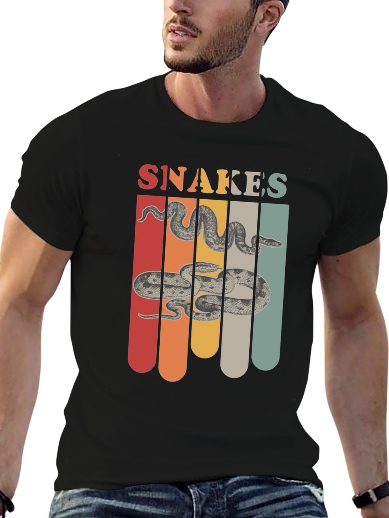 Retro Snakes Graphic T-Shirt