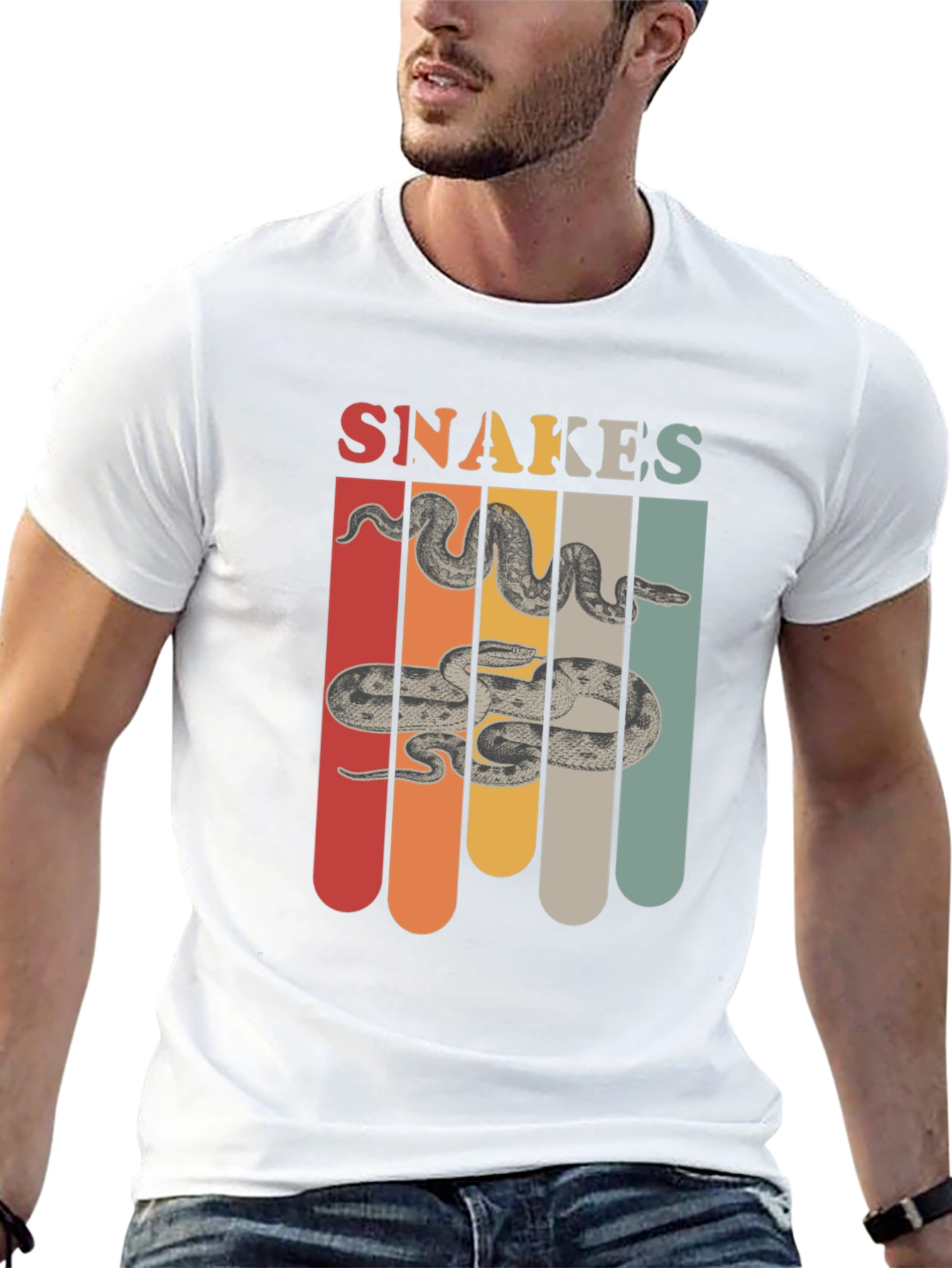 Retro Snakes Graphic T-Shirt