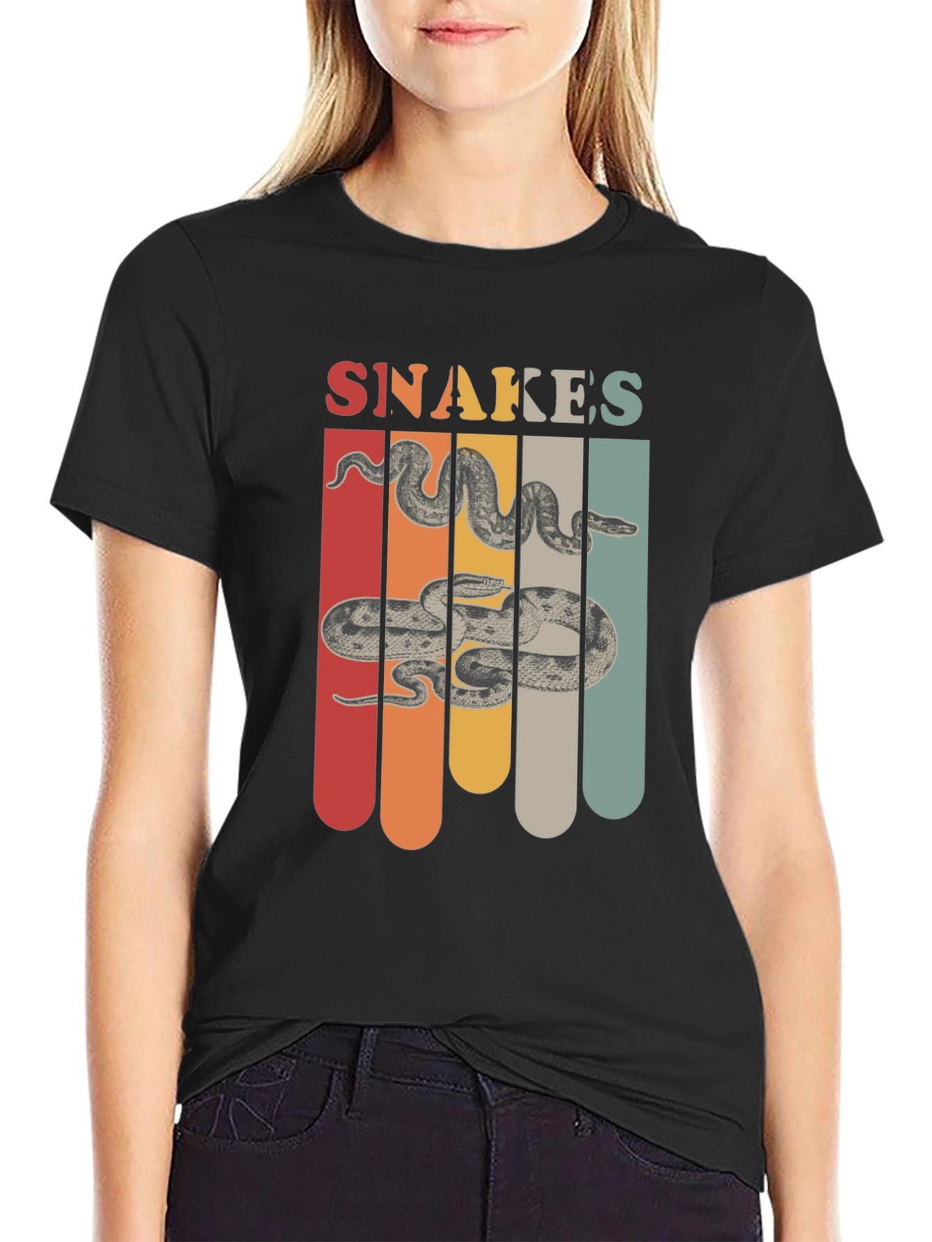 Retro Snakes Graphic T-Shirt