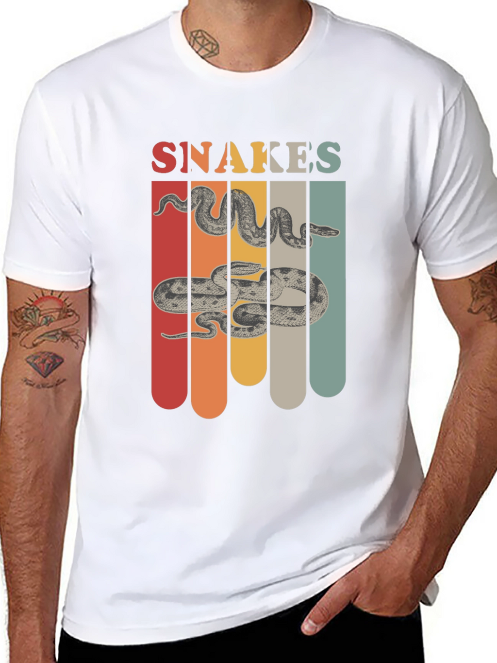 Retro Snakes Graphic T-Shirt