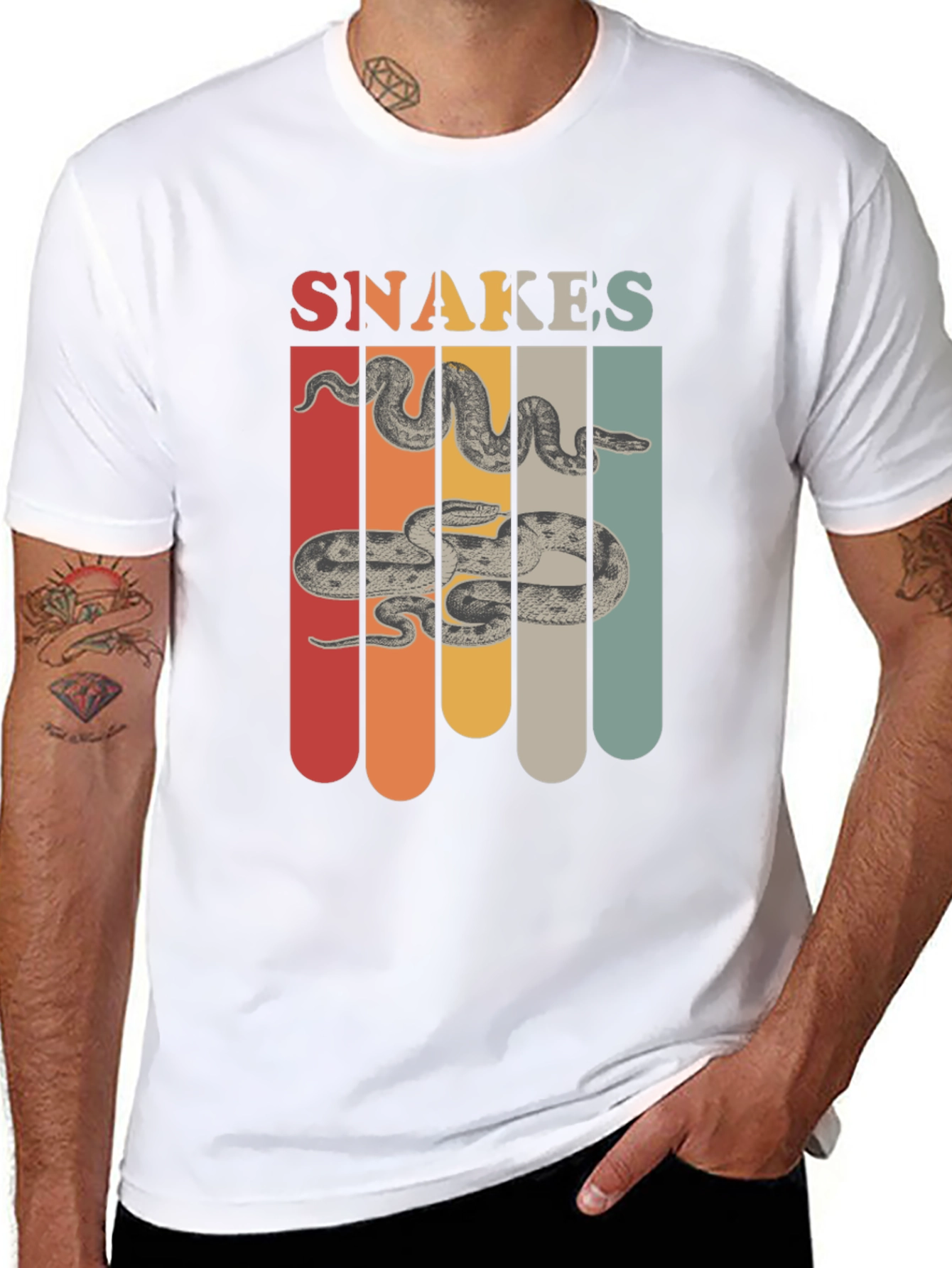 Retro Snakes Graphic T-Shirt