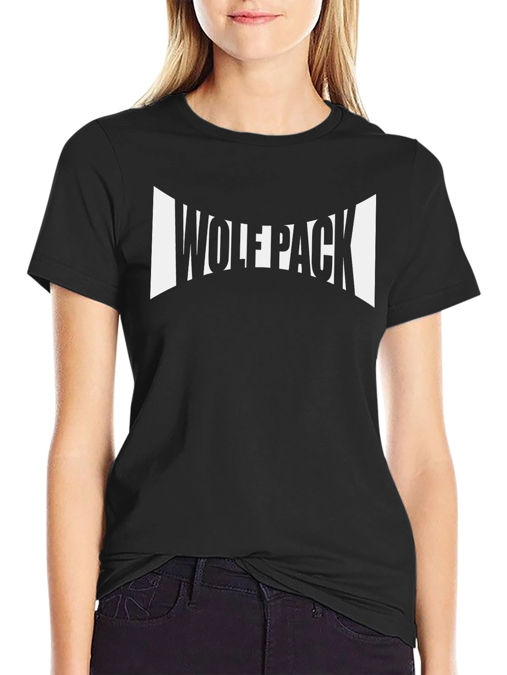 Wolfpack Graphic Tee - Black Cotton T-Shirt