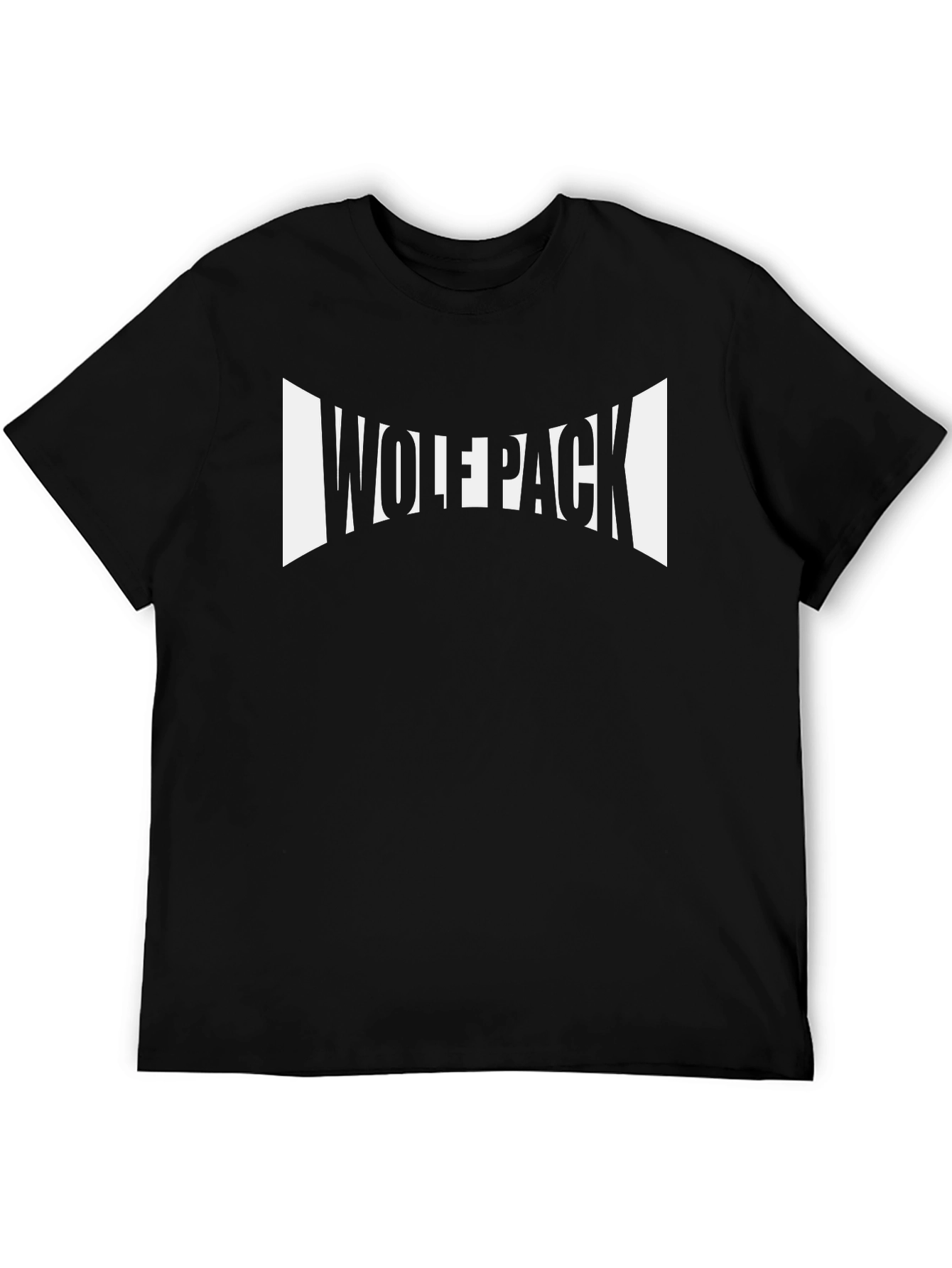 Wolfpack Graphic Tee - Black Cotton T-Shirt