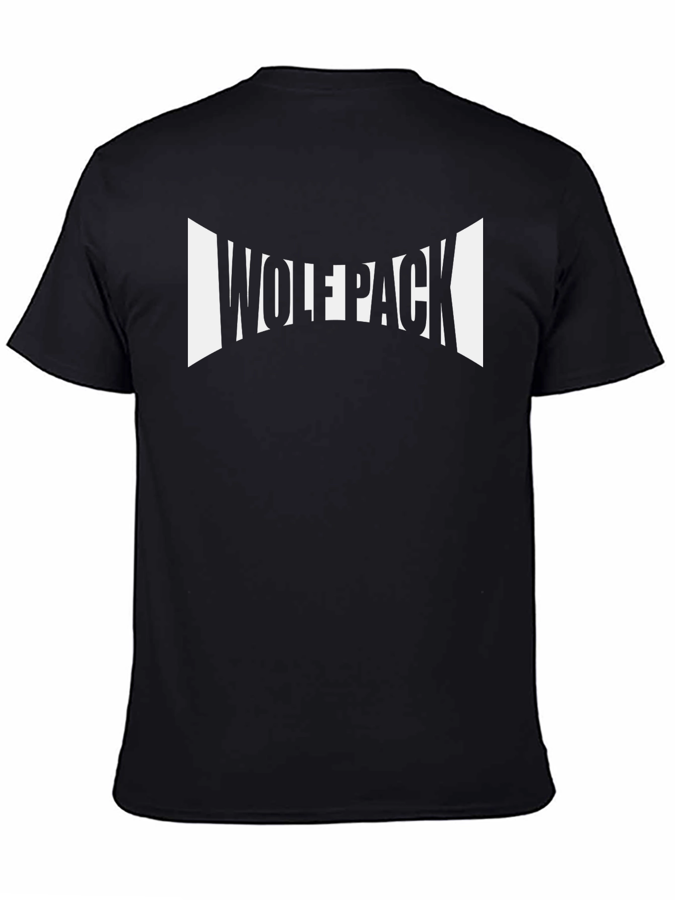 Wolfpack Graphic Tee - Black Cotton T-Shirt
