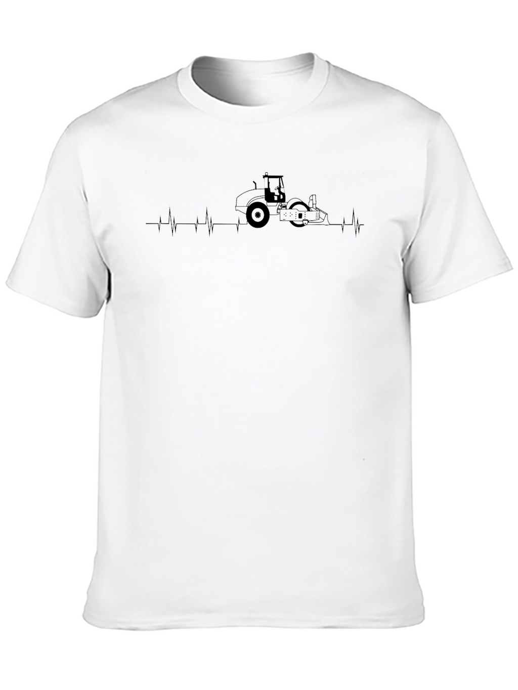Road Roller Heartbeat Black T-Shirt