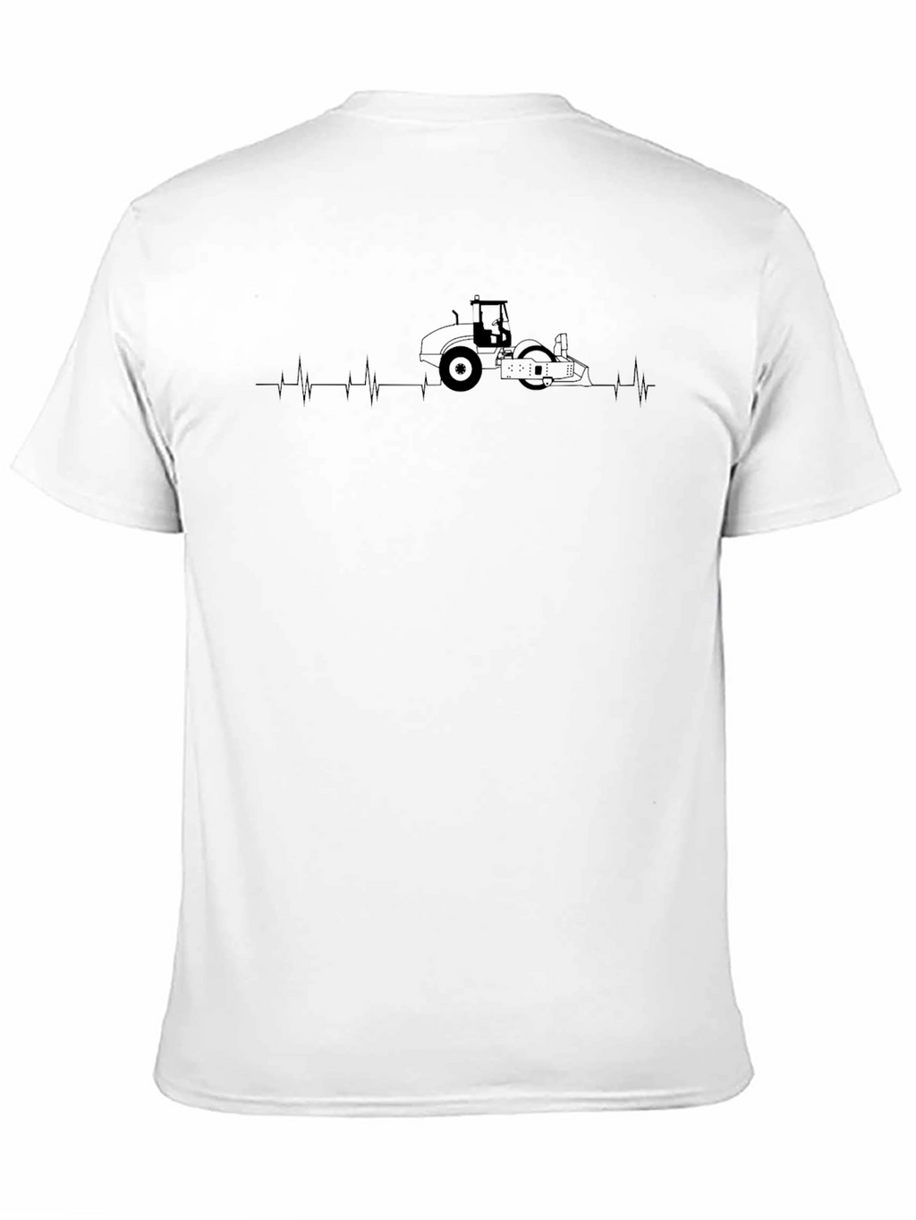 Road Roller Heartbeat Black T-Shirt