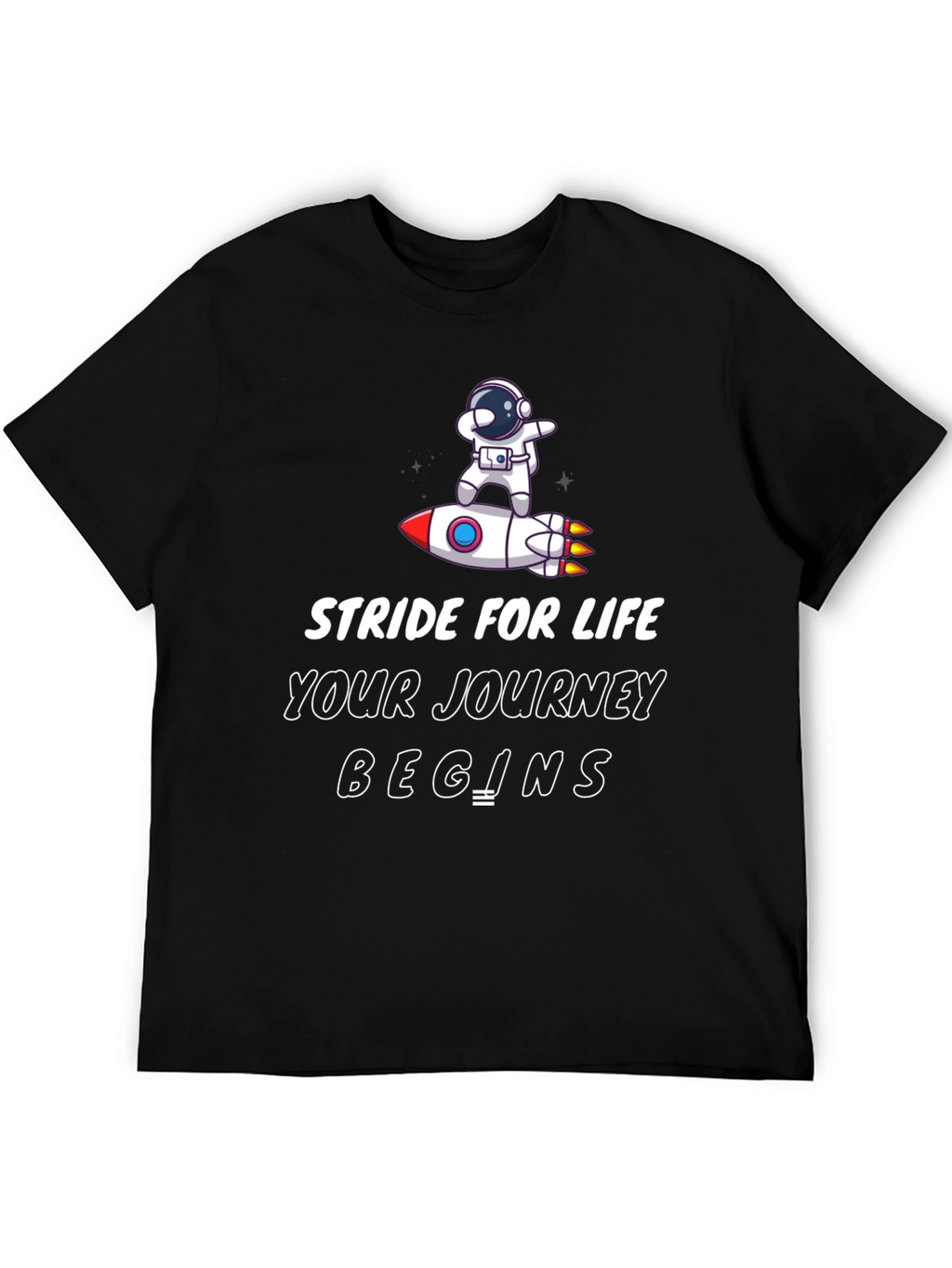 Stride for Life Astronaut Rocket Graphic Tee