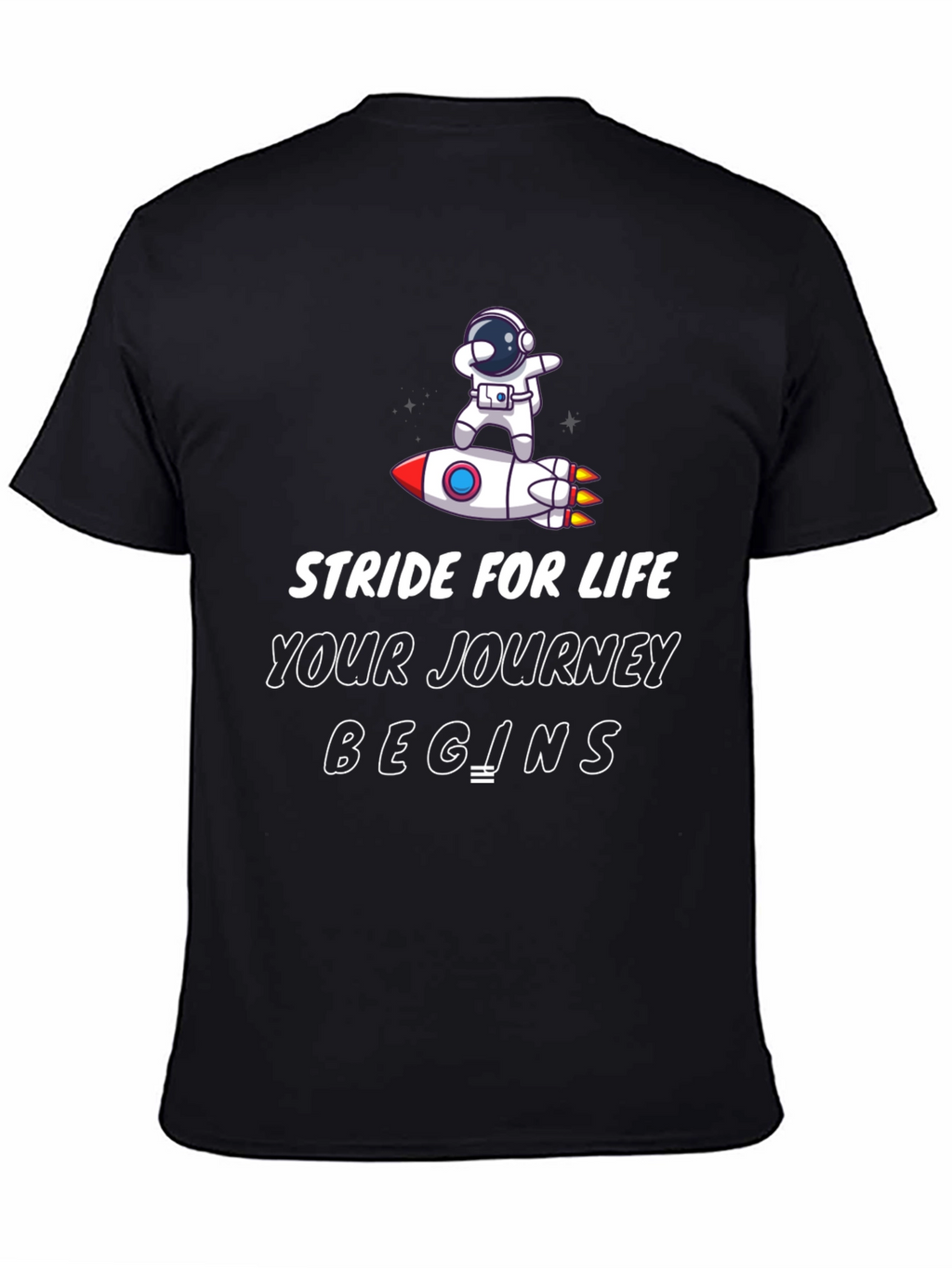 Stride for Life Astronaut Rocket Graphic Tee