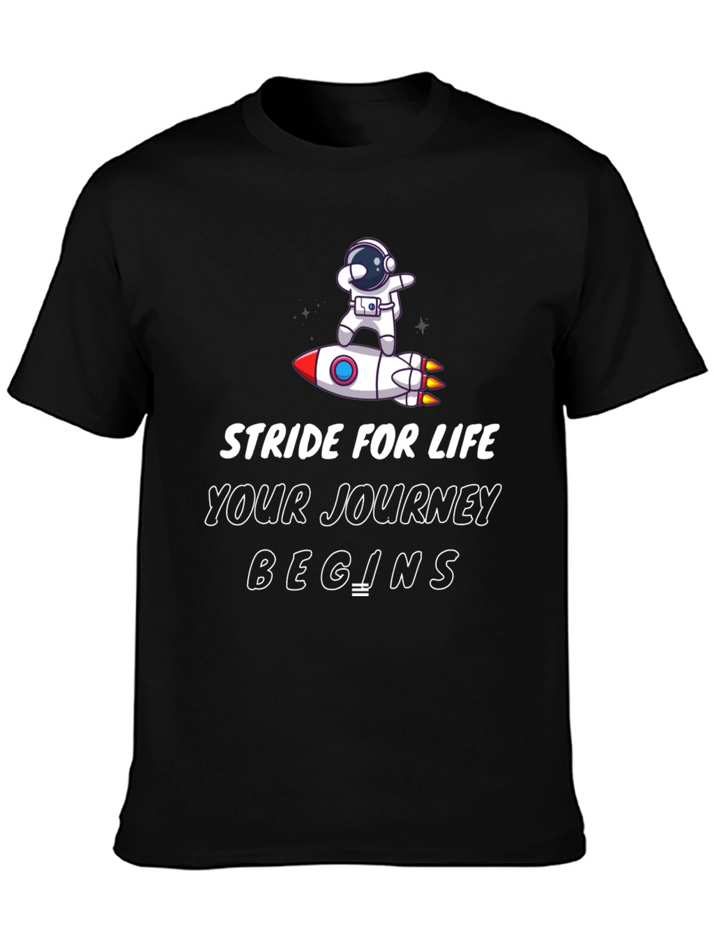 Stride for Life Astronaut Rocket Graphic Tee