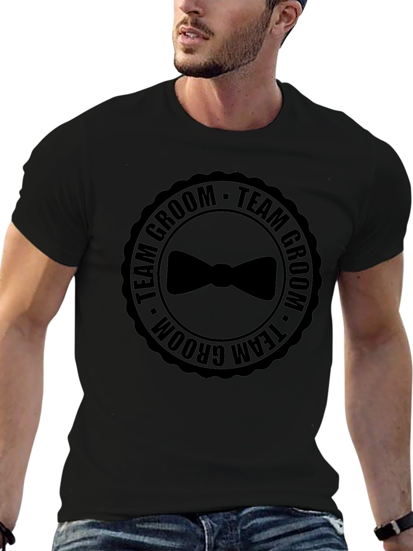 Team Groom Bowtie Graphic T-Shirt