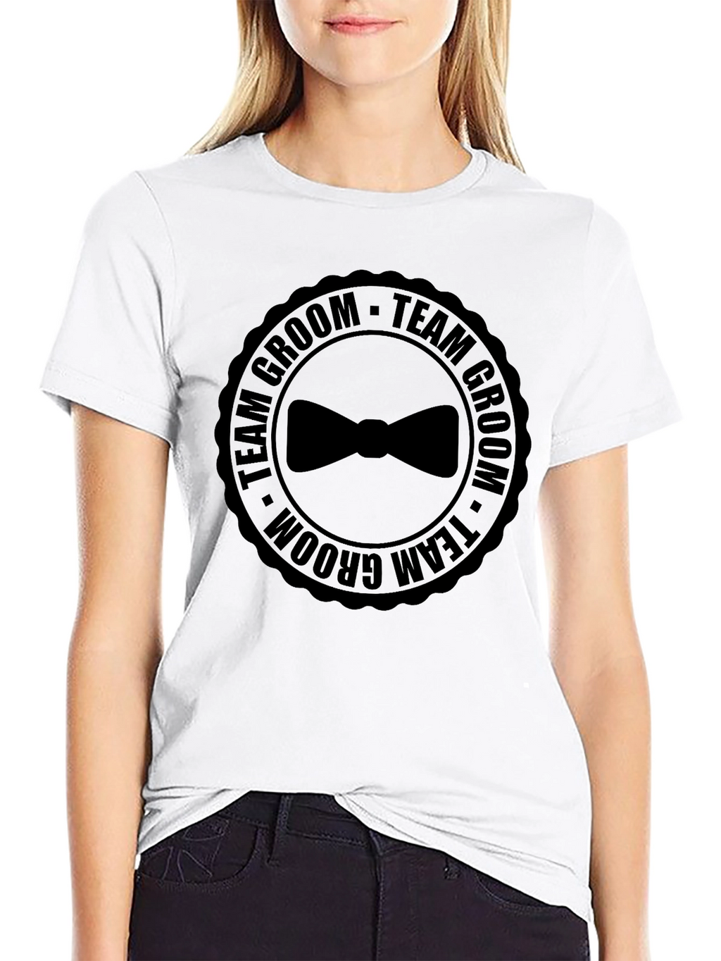 Team Groom Bowtie Graphic T-Shirt