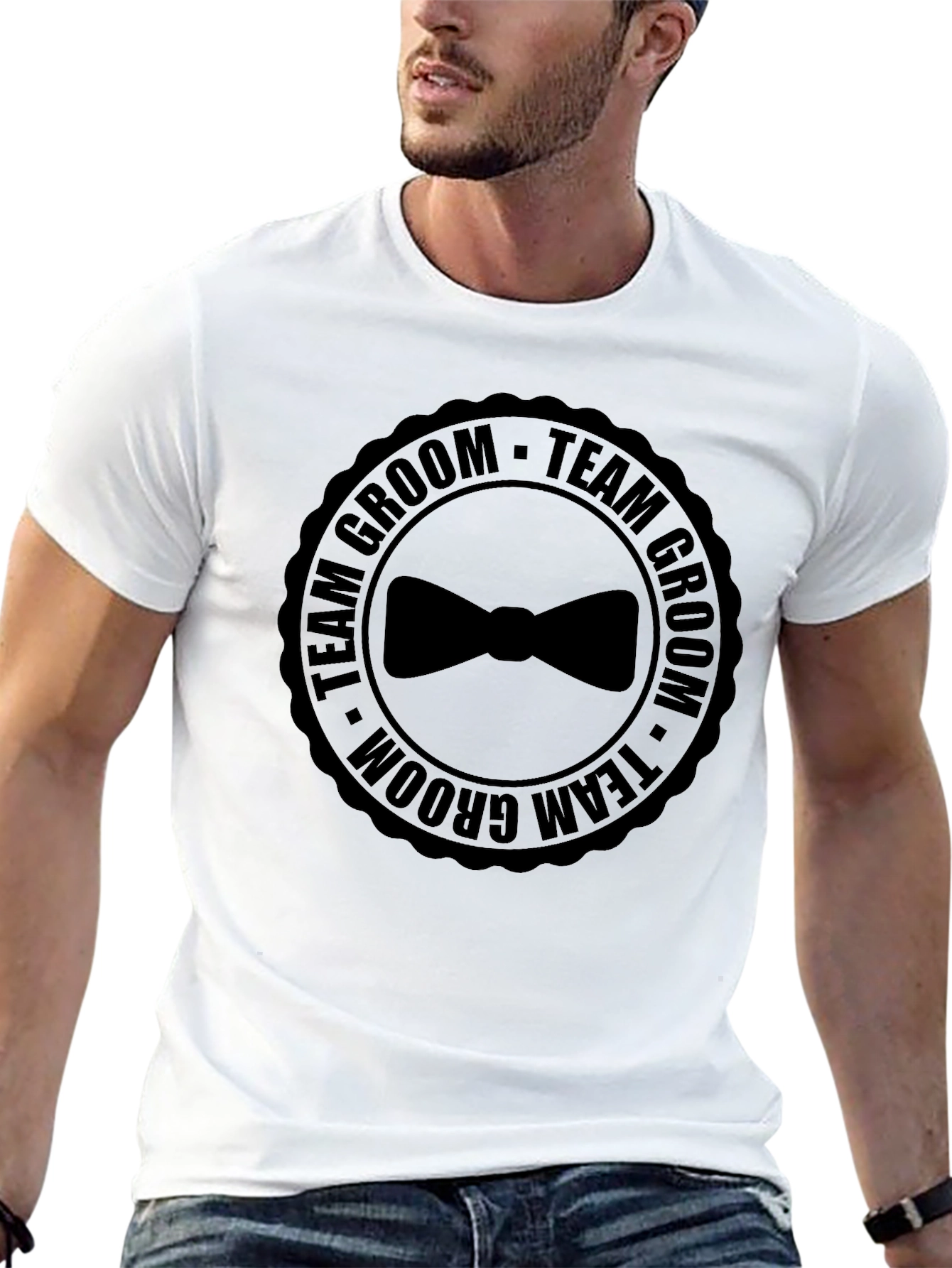 Team Groom Bowtie Graphic T-Shirt
