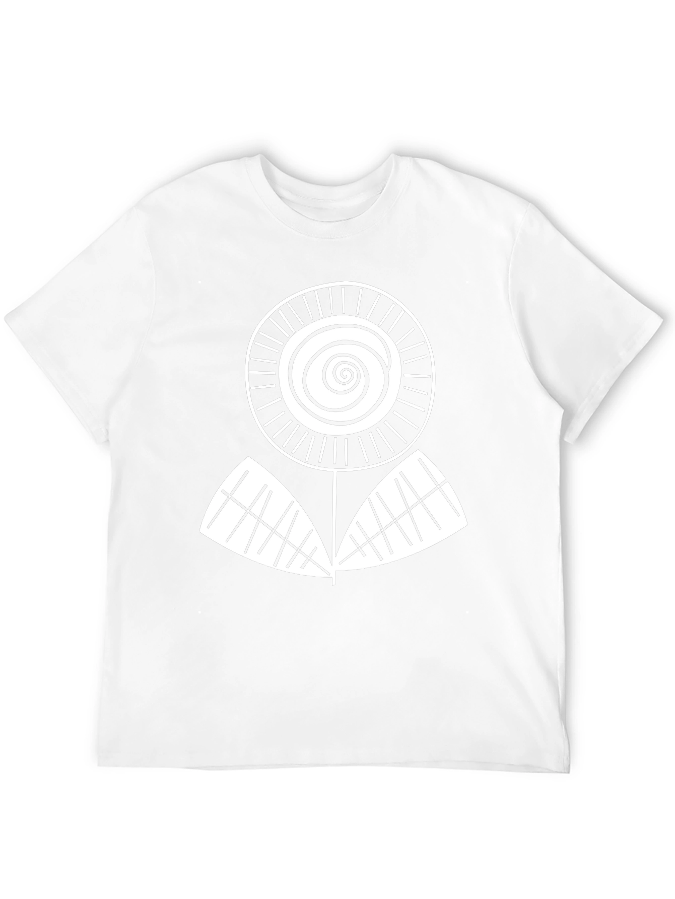 Abstract Floral Graphic Tee - Black Cotton Blend